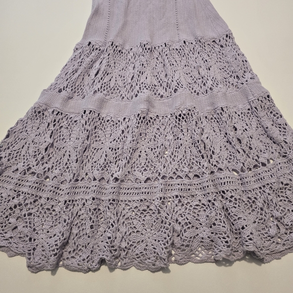 Adam Lippes Crochet Midi Casual dress Square neck Sleeveless Size L - Picture 2 of 11